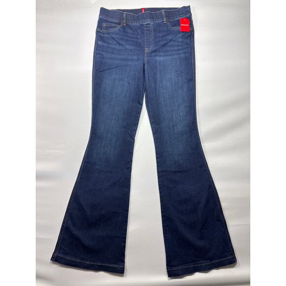 SPANX Denim - NWT Spanx Women's Flare Blue Stretch Denim Pull On Jeans - Size XL (34x34)